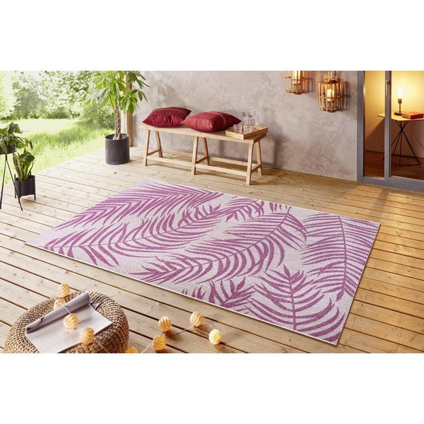 Ružičasto-bež vanjski tepih NORTHRUGS Palmera, 200 x 290 cm-image-1