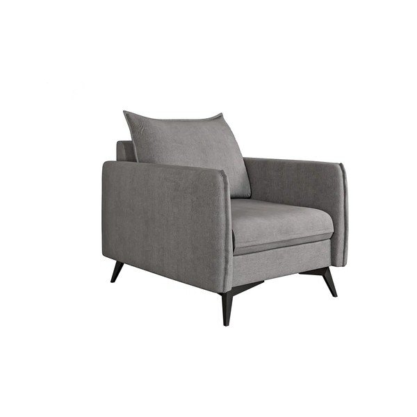 Siva fotelja Juli Bis – Ropez