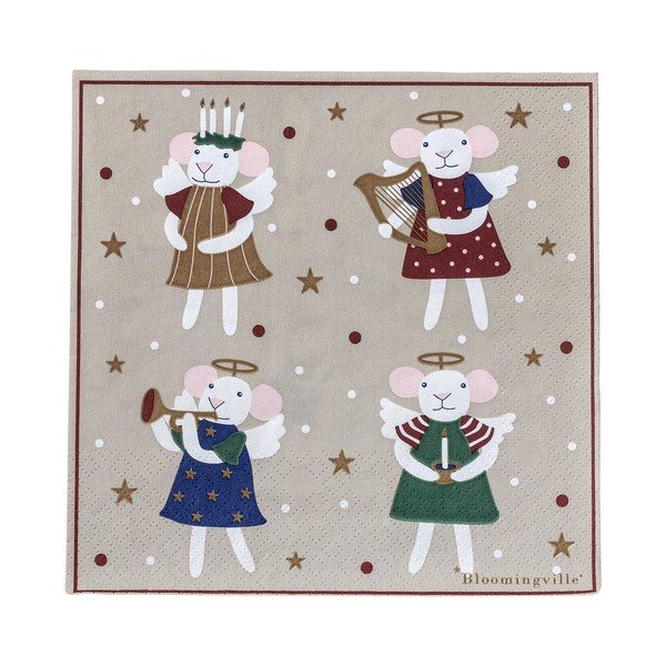 Papirnati ubrusi u setu 20 kom 33x33 cm Peo – Bloomingville-image-1