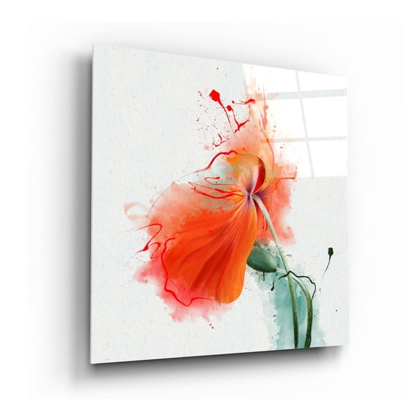 Staklena slika Insigne cvijet, 100 x 100 cm