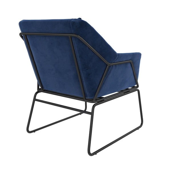 Plava baršunasti fotelja Avery – Støraa-image-3