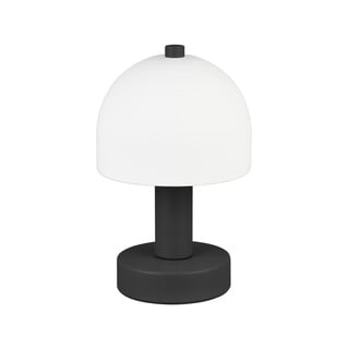 Crno-bijela stolna lampa sa staklenim sjenilom (visina 19 cm) Glenn – Trio