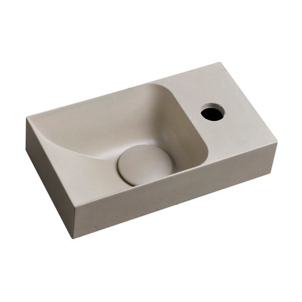 Svijetlo sivi betonski umivaonik za WC 31x17 cm Piccolino – Sapho