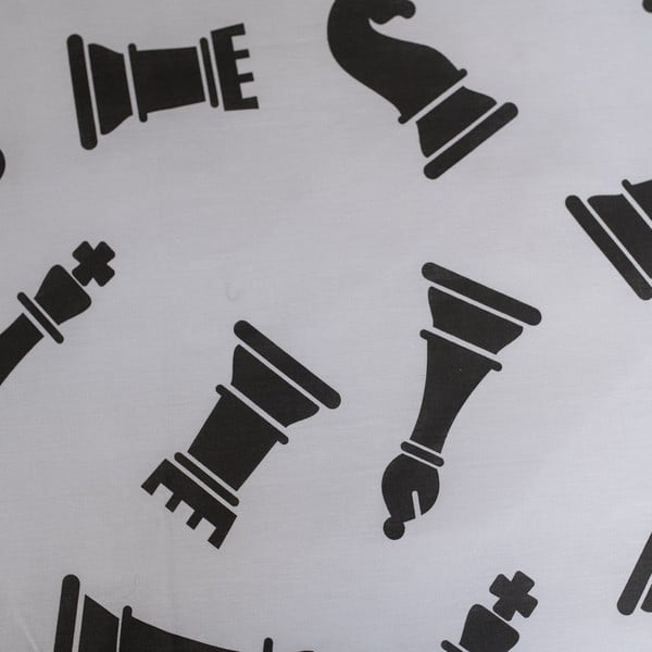 Crno-bijela pamučna dječja posteljina za krevet za jednu osobu 140x200 cm Chess – Jerry Fabrics-image-4