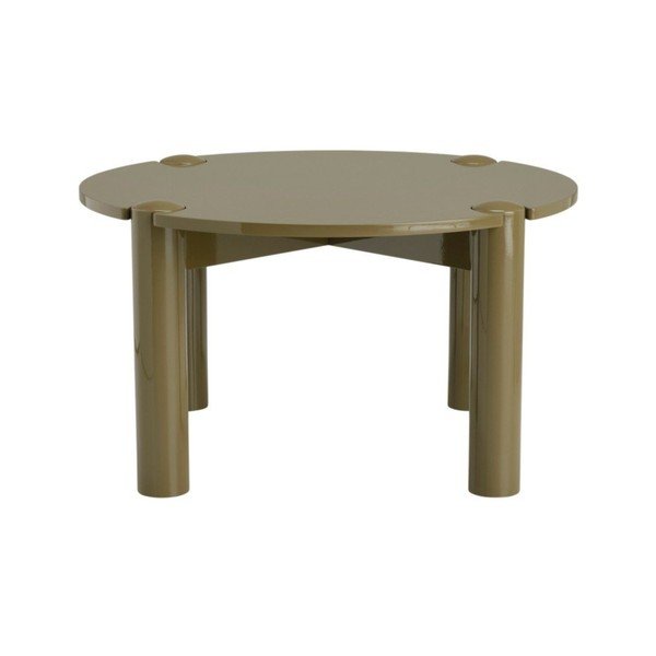 Kaki zeleni okrugao stolić za kavu od MDF-a ø 80 cm Pussel – Ellos Home