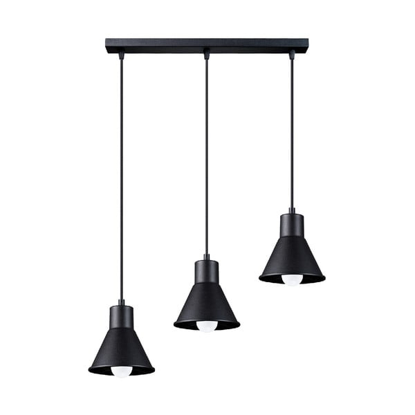 Crna viseća lampa s metalnim sjenilom 45x14 cm Martina - Nice Lamps