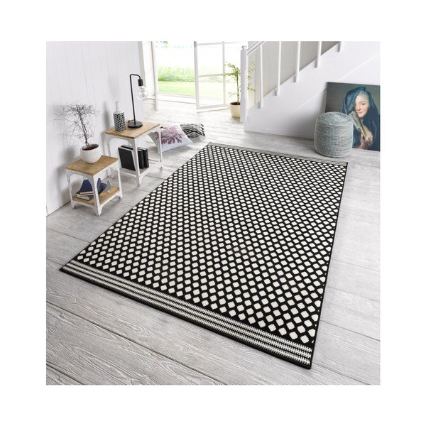 Crno bijeli tepih Zala Living Spot, 70 x 140 cm-image-3