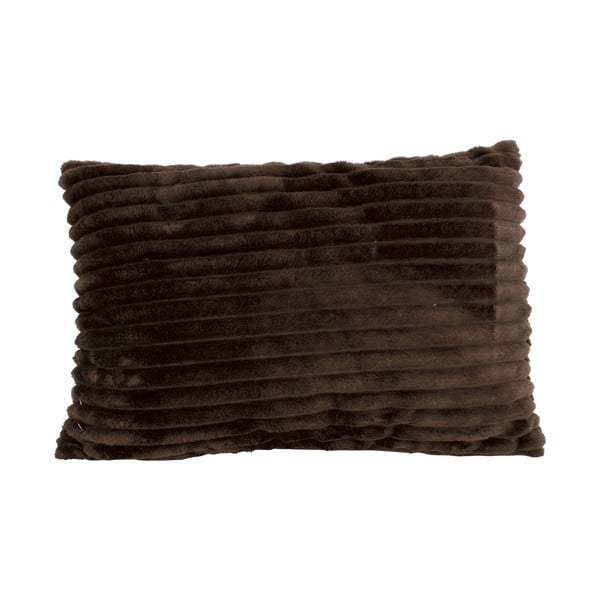 Smeđi baršunasti jastuk PT LIVING Ribbed, 50 x 30 cm