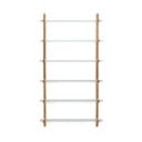 Stakleni modularni sustav polica u prirodnoj boji 110x202x30,5 cm Sitra – Kave Home