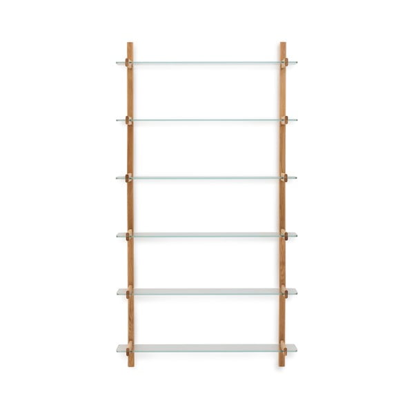 Stakleni modularni sustav polica u prirodnoj boji 110x202x30,5 cm Sitra – Kave Home