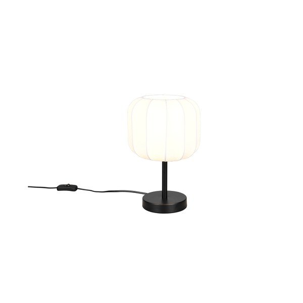 Bijela/mat crna metalna stolna lampa s tekstilnim sjenilom (visina 30 cm) Madleine – Reality-image-4