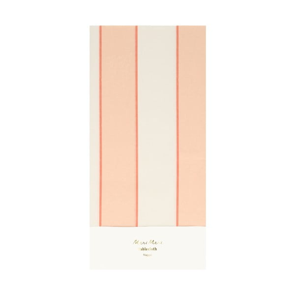 Stolnjak 137x259 cm Peach Stripe – Meri Meri