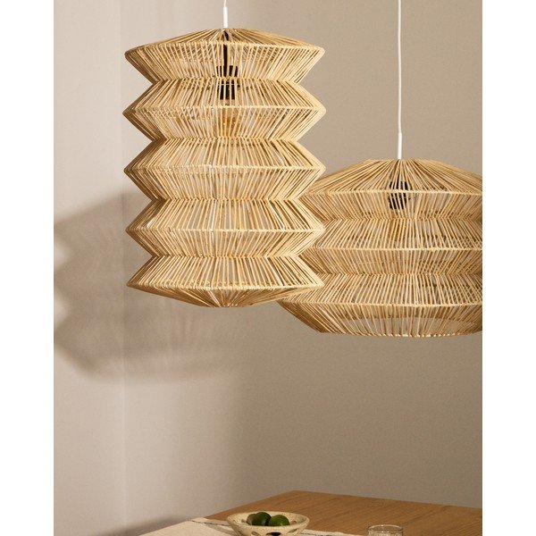 Viseća svjetiljka u prirodnoj boji sa sjenilom od ratana Dakit – Kave Home-image-3