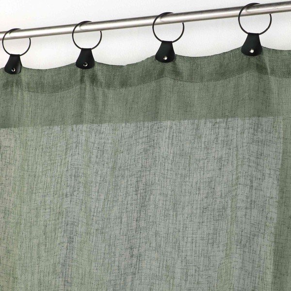Kaki zelena prozirna zavjesa 140x240 cm Linka – douceur d'intérieur-image-1