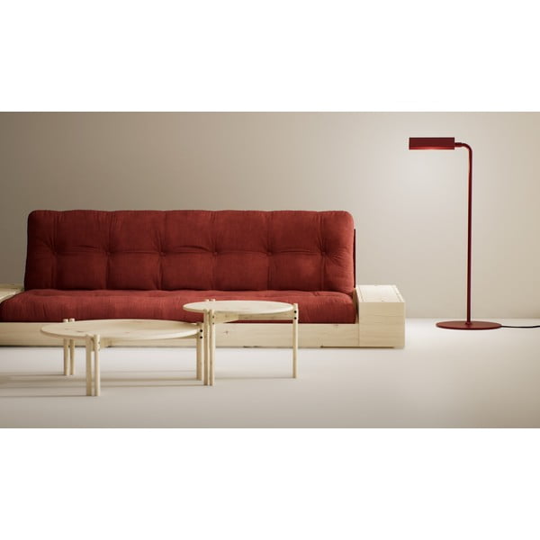 Crvena sklopiva sofa od samta 244 cm Base – Karup Design-image-1