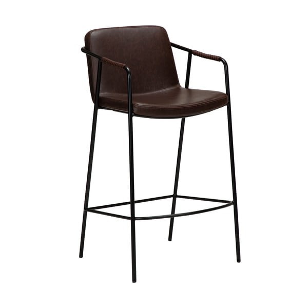 Tamno smeđa barska stolica od imitacije kože DAN-FORM Denmark Boto, visina 95 cm