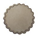 Ručno rađen vunen okrugao tepih u prirodnoj boji ø 180 cm Leo Scallop – Flair Rugs