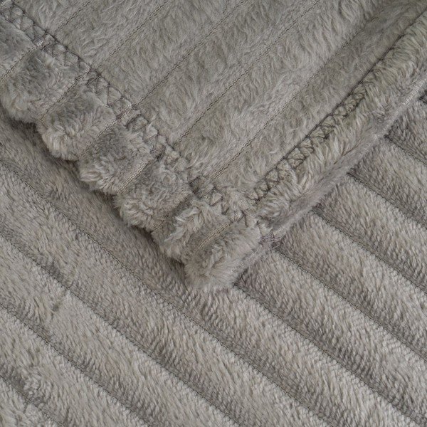 Siva deka od mikropliša 130x160 cm Fur Velvet – Casa Selección-image-1