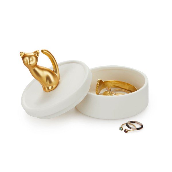 Bijela porculanska kutija za nakit Balvi Cat-image-2