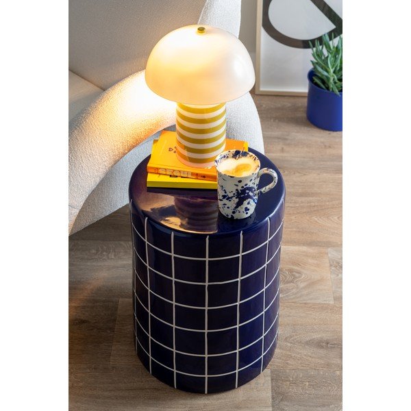 Okrugao pomoćni stol keramički ø 33 cm Retro Tiles – Leitmotiv-image-1