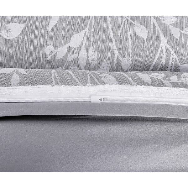 Siva posteljina za krevet za jednu osobu od jacquarda 140x200 cm Boston – My House-image-3