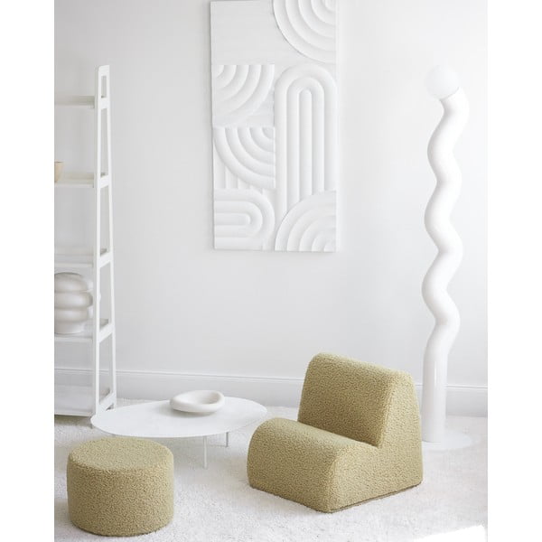 Zelena dječja fotelja od bouclé tkanine Cloud – Wigiwama-image-4