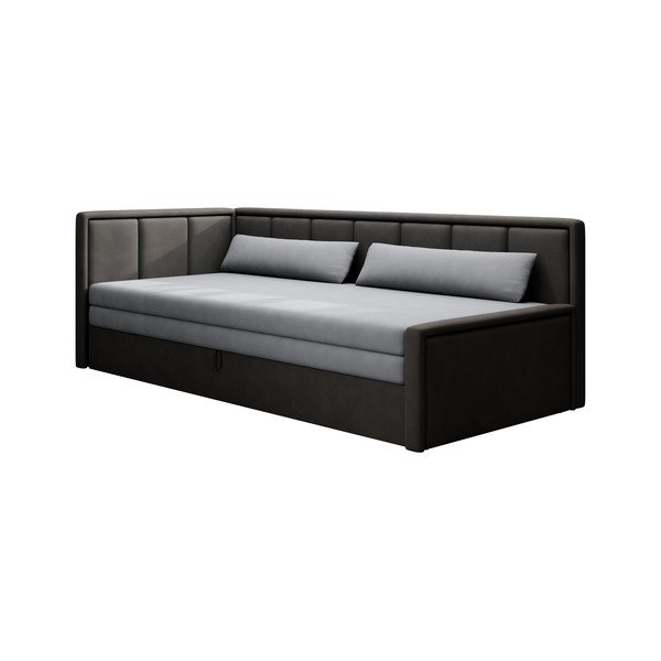 Tamno siva sklopiva/s prostorom za odlaganje sofa od šenila 214 cm Fulgeo – ELTAP