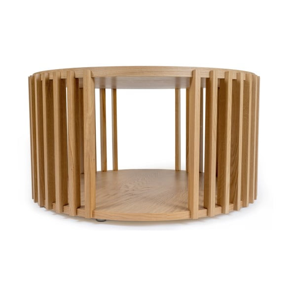 Stolić za kavu od hrastovine Oakman Drum, ø 83 cm-image-2
