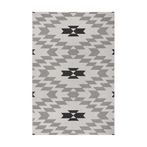 Crno bijeli vanjski tepih Ragami Geo, 200 x 290 cm