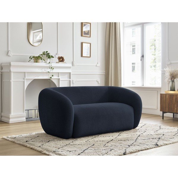Tamno plava sofa od šenila 160 cm Celine – Bobochic Paris-image-1