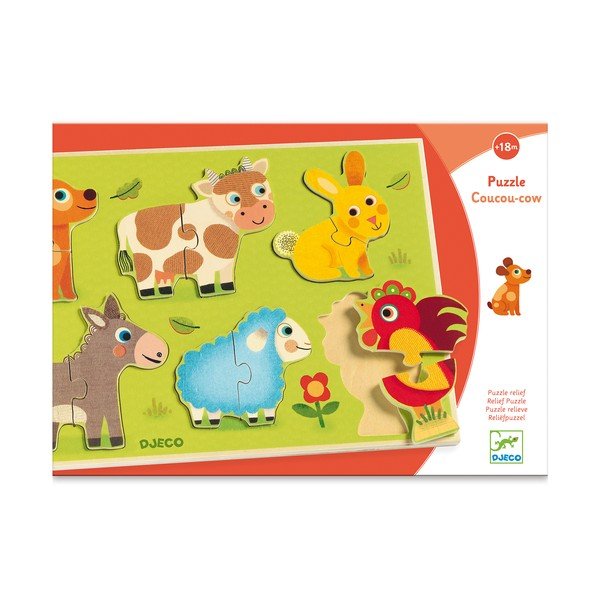 Baby drvena puzzle Djeco s kućnim ljubimcima-image-1