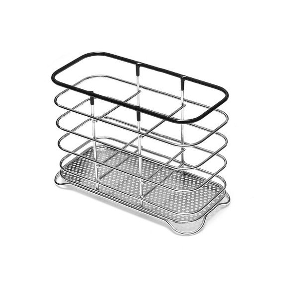 Stalak za pribor za jelo od nehrđajućeg čelika s crnim Addis Wire obrubom