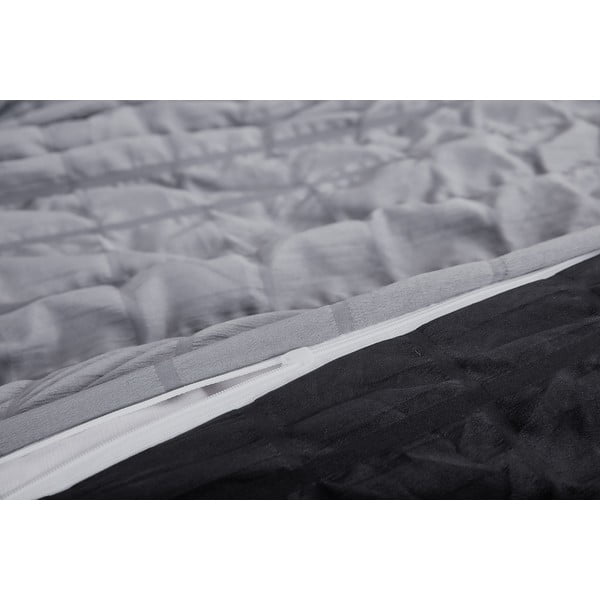 Crna/siva posteljina za krevet za jednu osobu od krepa 140x200 cm Naomi – My House-image-2