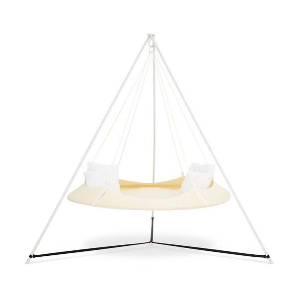 Krem vrtna ljuljačka sa postoljem - Hangout Pod-image-1