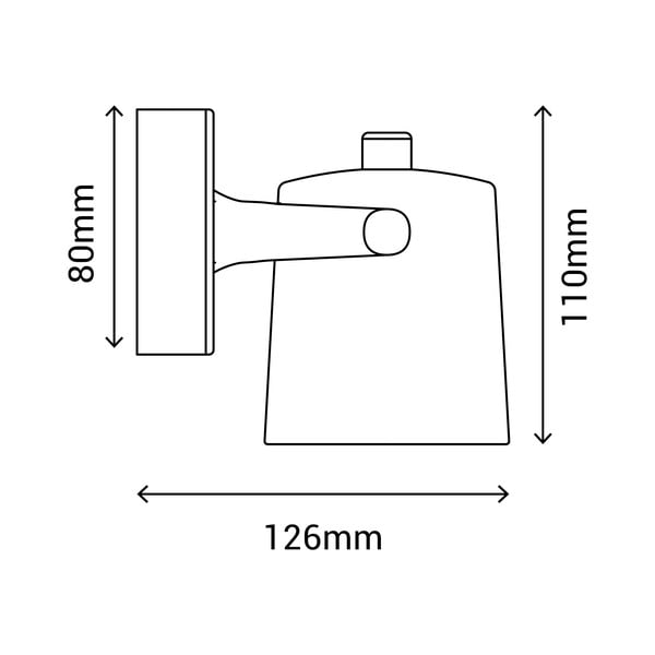 Bijela zidna svjetiljka SULION Ibai, visina 11 cm-image-3