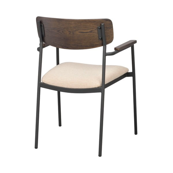 Krem/tamno smeđe blagovaonske stolice u setu 2 kom Maymont – Rowico-image-4