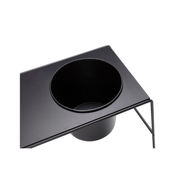 Crni metalni stolić s ugrađenom teglom Hübsch Metalnim-image-2