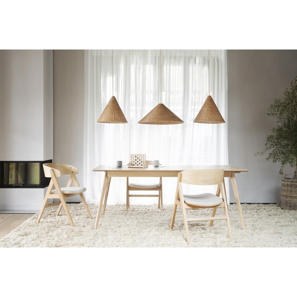 Blagovaonski stol na razvlačenje s pločom u dekoru drveta jasena 190x90 cm Yumi - Rowico-image-2