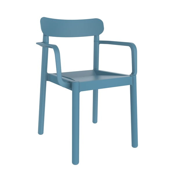 Set od 4 plave vrtne stolice s Resol Elba naslonima za ruke