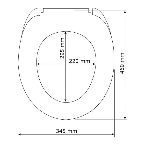 Bijelo WC sjedalo s lakim zatvaranjem Wenkoo Calla, 47 x 35,5 cm-image-3