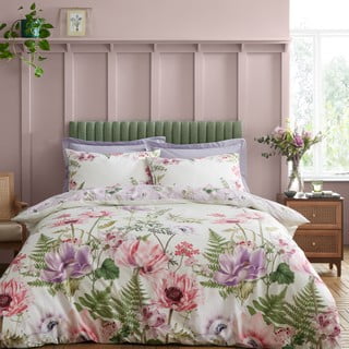 Pamučna posteljina za bračni krevet/za produženi krevet 230x220 cm Serenity Garden – RHS