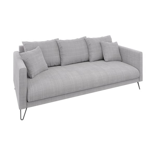 Svijetlo siva sofa od šenila 200 cm Freya – Ropez