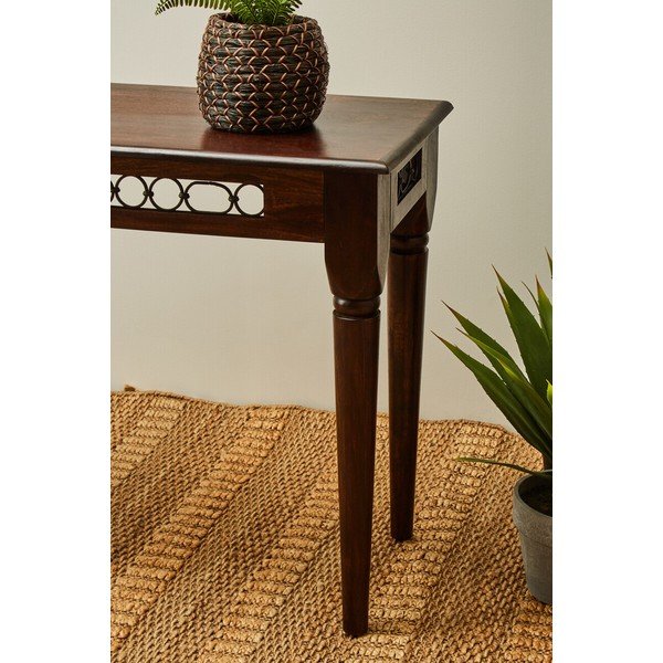 Pomoćni stol od masivnog ružinog drveta u tamnoj prirodnoj boji 45x120 cm Srina – Premier Housewares-image-4