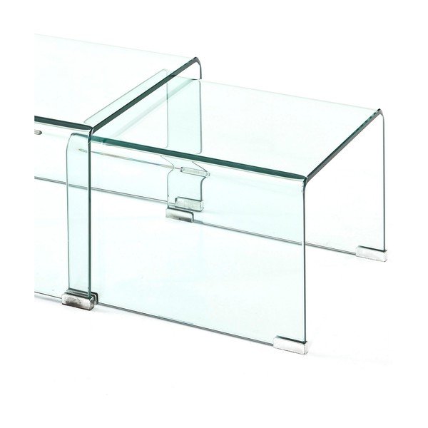 Stakleni stolići za kavu u setu 2 kom 44.5x49 cm Cristal – Tomasucci-image-2