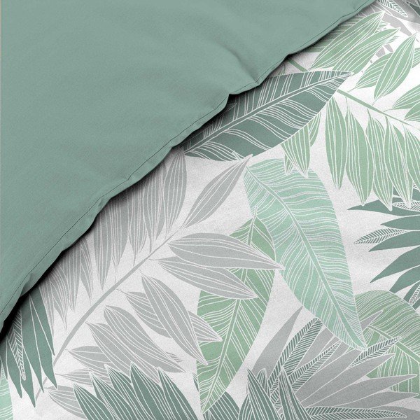 Zelena posteljina za bračni krevet/za produženi krevet od mikroflanela 240x220 cm Epicea – douceur d'intérieur-image-3