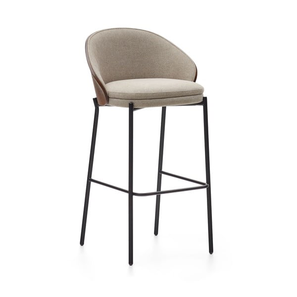 Smeđa/bež barska stolica (visine sjedala 77 cm) Eamy – Kave Home