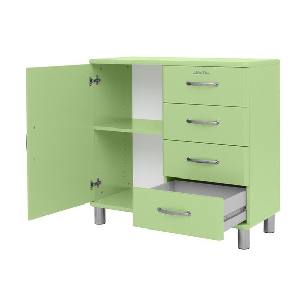 Zelena niska komoda 98x92 cm Malibu - Tenzo-image-4