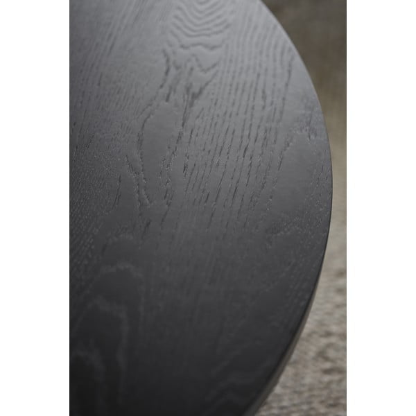Crni okrugao stolić za kavu u dekoru hrasta ø 110 cm Boxford – Rowico-image-4