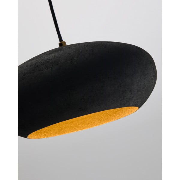 Crna viseća svjetiljka s metalnim sjenilom ø 30 cm Inda – Kave Home-image-3