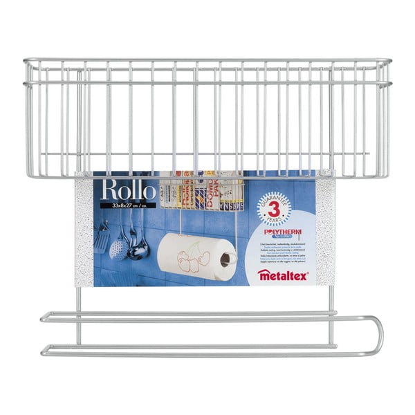 Zidni stalak za papirne ubruse s policom Metaltex Rollo-image-2